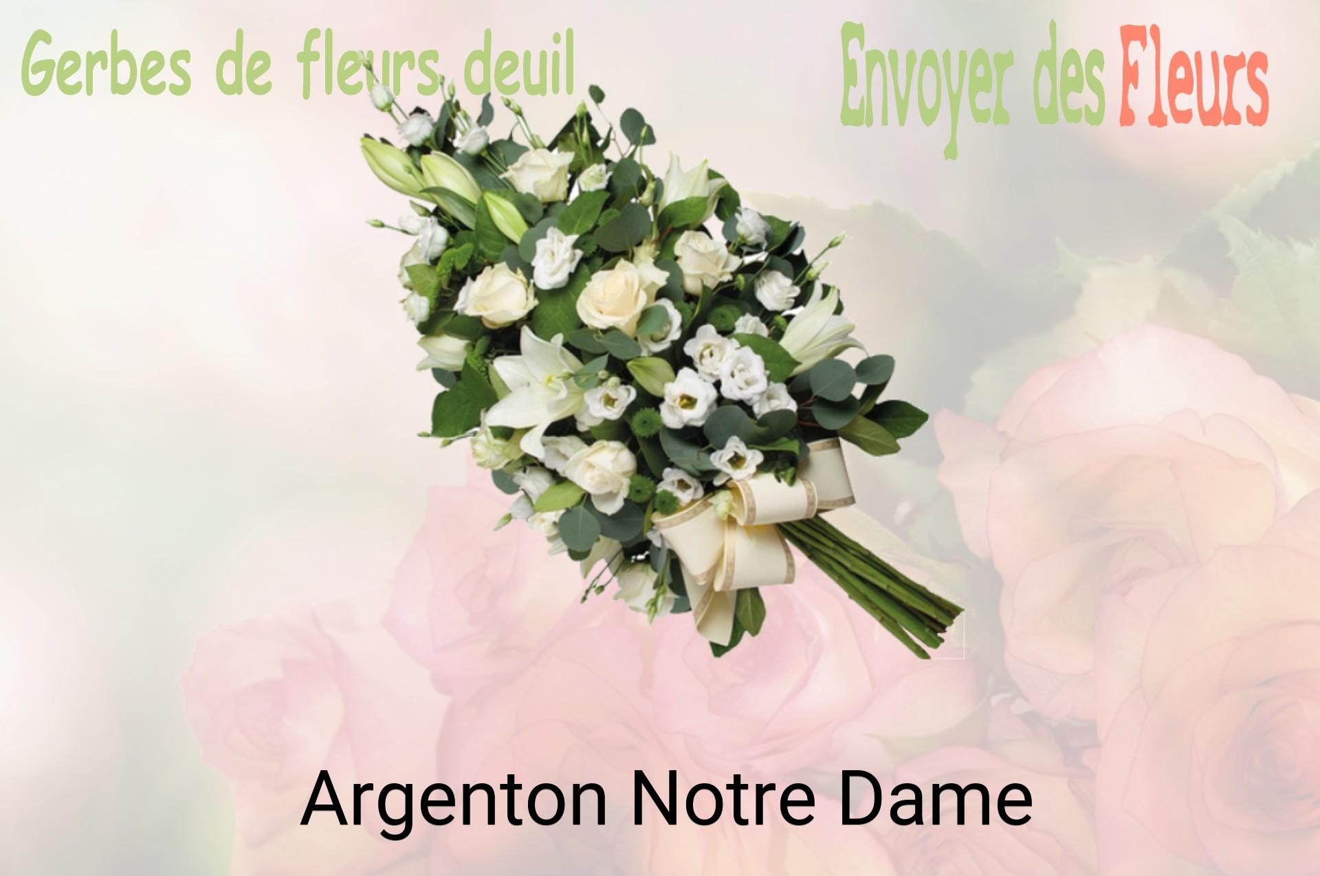 Gerbe de fleurs de deuil livrée à Argenton-Notre-Dame